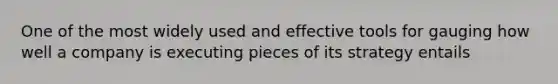 One of the most widely used and effective tools for gauging how well a company is executing pieces of its strategy entails