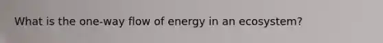 What is the one-way flow of energy in an ecosystem?