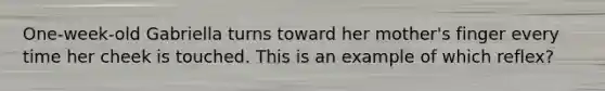 One-week-old Gabriella turns toward her mother's finger every time her cheek is touched. This is an example of which reflex?