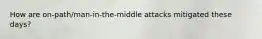 How are on-path/man-in-the-middle attacks mitigated these days?