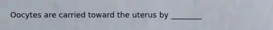 Oocytes are carried toward the uterus by ________