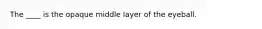 The ____ is the opaque middle layer of the eyeball.