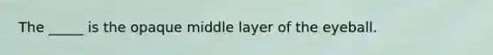 The _____ is the opaque middle layer of the eyeball.