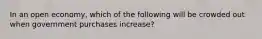 In an open economy, which of the following will be crowded out when government purchases increase?