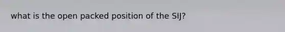 what is the open packed position of the SIJ?