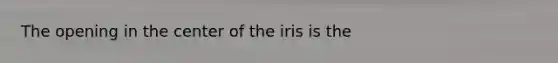 The opening in the center of the iris is the