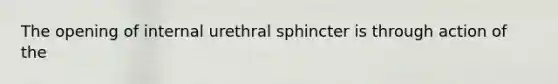 The opening of internal urethral sphincter is through action of the