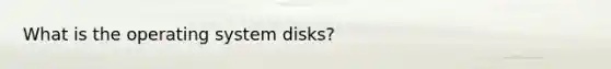 What is the operating system disks?