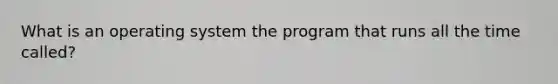 What is an operating system the program that runs all the time called?