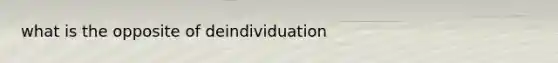 what is the opposite of deindividuation