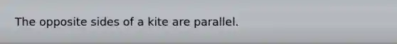 The opposite sides of a kite are parallel.