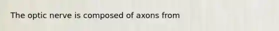 The optic nerve is composed of axons from