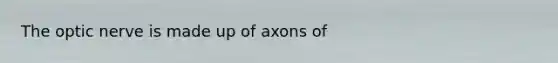 The optic nerve is made up of axons of