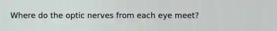 Where do the optic nerves from each eye meet?