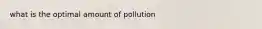 what is the optimal amount of pollution