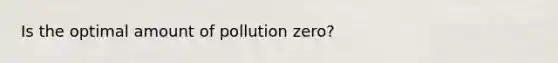 Is the optimal amount of pollution zero?