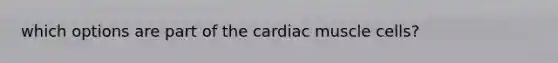 which options are part of the cardiac muscle cells?