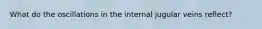 What do the oscillations in the internal jugular veins reflect?