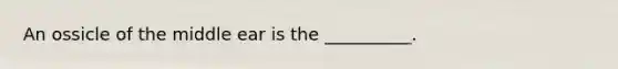 An ossicle of the middle ear is the __________.