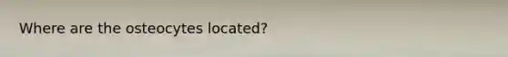 Where are the osteocytes located?