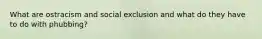 What are ostracism and social exclusion and what do they have to do with phubbing?