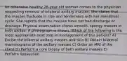 An otherwise healthy 28-year-old woman comes to the physician requesting removal of bilateral axillary masses. She states that the masses fluctuate in size and tenderness with her menstrual cycle. She reports that the masses have not had discharge or drainage. Physical examination shows smooth, spongy masses in both axillae. A photograph is shown. Which of the following is the most appropriate next step in management of this patient? A) Excise the bilateral axillary masses and skin B) Obtain bilateral mammograms of the axillary masses C) Order an MRI of the chest D) Perform a core biopsy of both axillary masses E) Perform liposuction