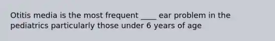 Otitis media is the most frequent ____ ear problem in the pediatrics particularly those under 6 years of age