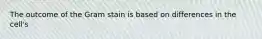 The outcome of the Gram stain is based on differences in the cell's