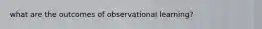 what are the outcomes of observational learning?