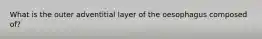 What is the outer adventitial layer of the oesophagus composed of?