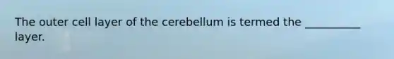 The outer cell layer of the cerebellum is termed the __________ layer.