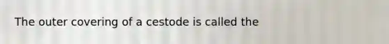 The outer covering of a cestode is called the