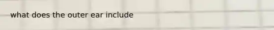 what does the outer ear include