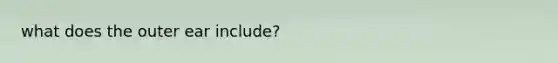 what does the outer ear include?