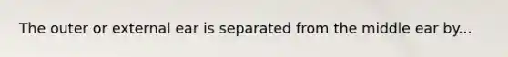 The outer or external ear is separated from the middle ear by...