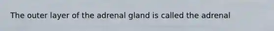 The outer layer of the adrenal gland is called the adrenal