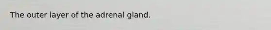 The outer layer of the adrenal gland.