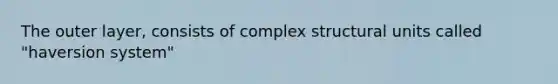 The outer layer, consists of complex structural units called "haversion system"