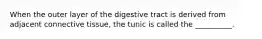 When the outer layer of the digestive tract is derived from adjacent connective tissue, the tunic is called the __________.