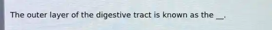 The outer layer of the digestive tract is known as the __.