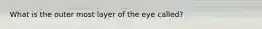 What is the outer most layer of the eye called?