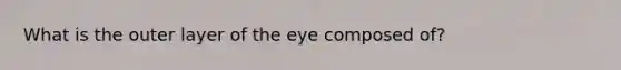 What is the outer layer of the eye composed of?