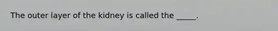 The outer layer of the kidney is called the _____.