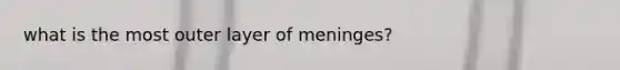 what is the most outer layer of meninges?