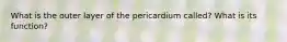 What is the outer layer of the pericardium called? What is its function?