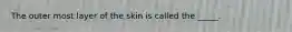 The outer most layer of the skin is called the _____.