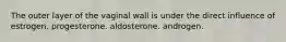 The outer layer of the vaginal wall is under the direct influence of estrogen. progesterone. aldosterone. androgen.