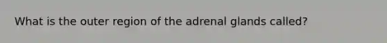 What is the outer region of the adrenal glands called?