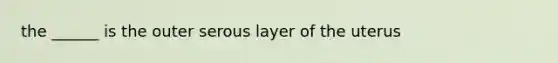 the ______ is the outer serous layer of the uterus