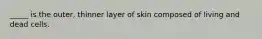 _____ is the outer, thinner layer of skin composed of living and dead cells.